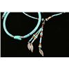 Image 2 : 2 Native American Turquoise Silver Bead Necklaces