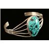 Image 2 : Native American Turquoise Sterling 5 Wire Cuff