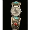 Image 2 : Turquoise & Coral Navajo Watch Tips
