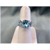 Image 1 : Blue Topaz & Diamond Ring