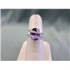Image 1 : Amethyst & Diamond Wrap Style Ring