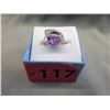 Image 2 : Amethyst & Diamond Wrap Style Ring