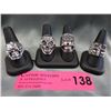 Image 1 : 4 Man's Biker Rings - Assorted Skull Designs