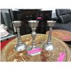 Image 1 : Three 9" Metal Candle Holders