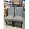 Image 1 : Pair of New Grey Fabric 24" Counter Height Stools