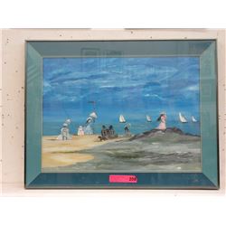 Original Framed Oil Painting Signed "Lila"