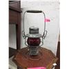 Image 1 : Vintage CPR Signal Oil Lantern with Red Lens