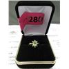 Image 2 : 10KT Gold Diamond & Peridot Ring