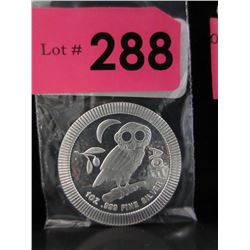 1 Oz. Niue Owl .999 Silver Coin