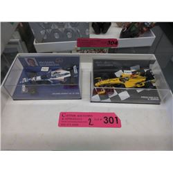 2 Mini Champs Race Cars in Protective Cases