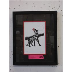 Richard Shorty Framed Print "Timber Wolf"