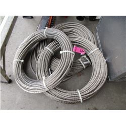 3 Large Coils of Metal Cable