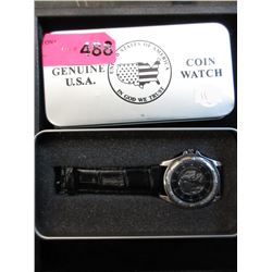 New August Steiner Coin Watch in Tin Gift Box