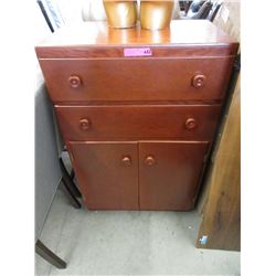 Vintage Wood Dressing Cabinet