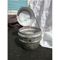 Aluminum Barrel with Lift Up Lid
