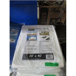 Western Rugged White Tarp - 20 Feet x 40 Feet