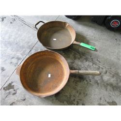 2 Cast Iron Fry Pans