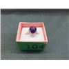 Image 2 : 5 CT Amethyst & Diamond Solitaire Ring