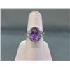 Image 1 : Diamond & Amethyst Solitaire Ring