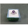 Image 2 : Diamond & Amethyst Solitaire Ring