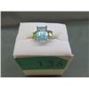 Image 2 : Blue Topaz & Peridot Ring