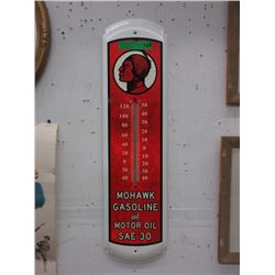 Large Mohawk Gasoline Metal Thermometer