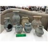 Image 1 : 6 Pottery Vases & a Candle Holder