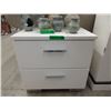 Image 1 : New White Lacquer 2 Drawer Bedside Table