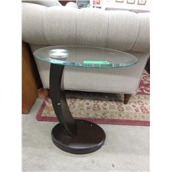 New Glass Top End Table