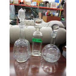 3 Crystal Decanters