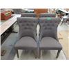 Image 1 : 4 New Fabric Dining Chairs with Wood Legs