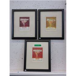 3 Framed Bar Art