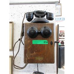 Vintage Hand Crank Phone with Bakelite Handle
