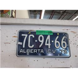 Pair of 1972 Alberta License Plates