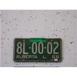 Pair of 1968 Alberta License Plates
