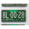 Image 1 : Pair of 1968 Alberta License Plates