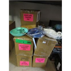 18 Sets of New Beaver Canoe Metal Candle Holders