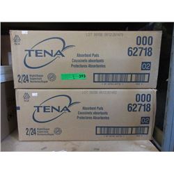2 Cases of Tena Absorbent Pads