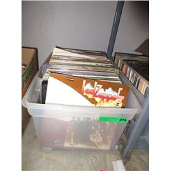 Tote of Vintage LP Records