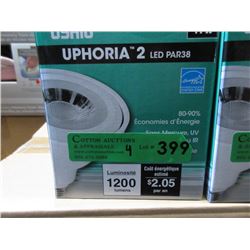 4 New 17 Watt LED PAR38 Flood Light Bulbs