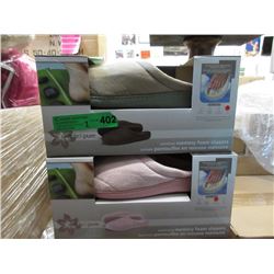 2 New Pairs of Memory Foam Slippers - Size L & XL