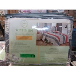 New Double/Queen 3 Piece Quilt Set - Stripe