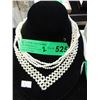 Image 1 : Two New Pearl Necklace - 1 Woven & 1 Triple Strand