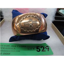 Southwestern Copper Cuff Bracelet - Signed & Dated