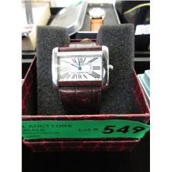 Cartier Watch with Leather Strap - Pre Owned