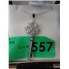 Image 1 : New Crystal Key Pendant on .925 Silver Chain