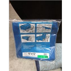 2 New 10 Foot x 12" Blue Poly Tarps