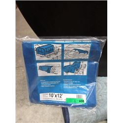 2 New 10 Foot x 12" Blue Poly Tarps