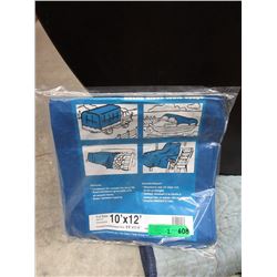2 New 10 Foot x 12" Blue Poly Tarps