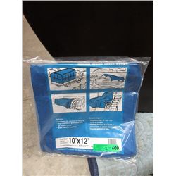 2 New 10 Foot x 12" Blue Poly Tarps